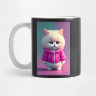 Adorable Cat Illustration- Modern Digital Art Mug